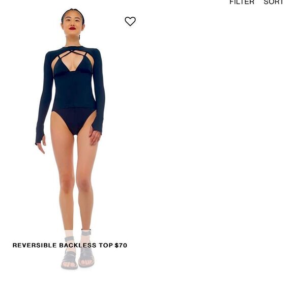 NWT reversable backless top by Norma Kamali in size XS - Picture 1 of 2